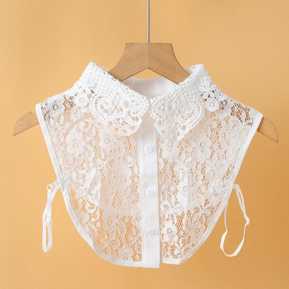 Detachable False Collar White Black Lapel Half Shirt Clothes Accessory Shawl Wrap  Women Girls