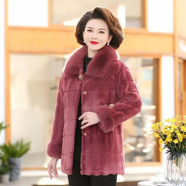 

Высококлассная материнская куртка, зимнее бархатное норковое пальто средней длины, шерстяное пальто в стиле вестерн, женский плащ среднего возраста XXXXXL