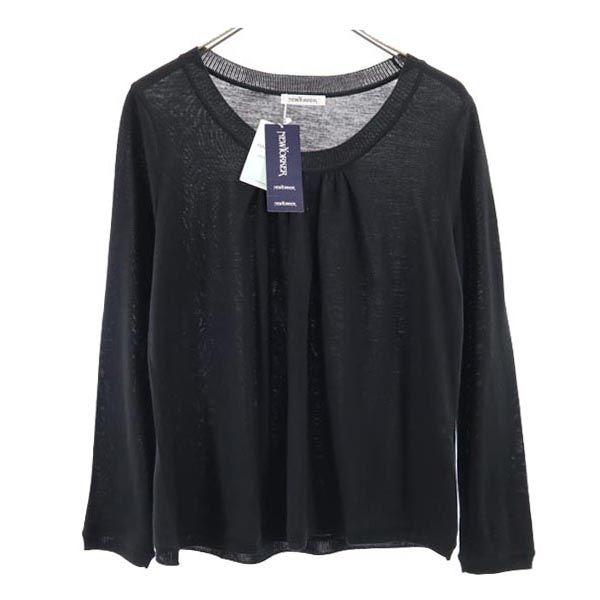 Unused NEWYORKER Wool Long Sleeve Sweater 15(76) Big Size Washable Knit Women Used