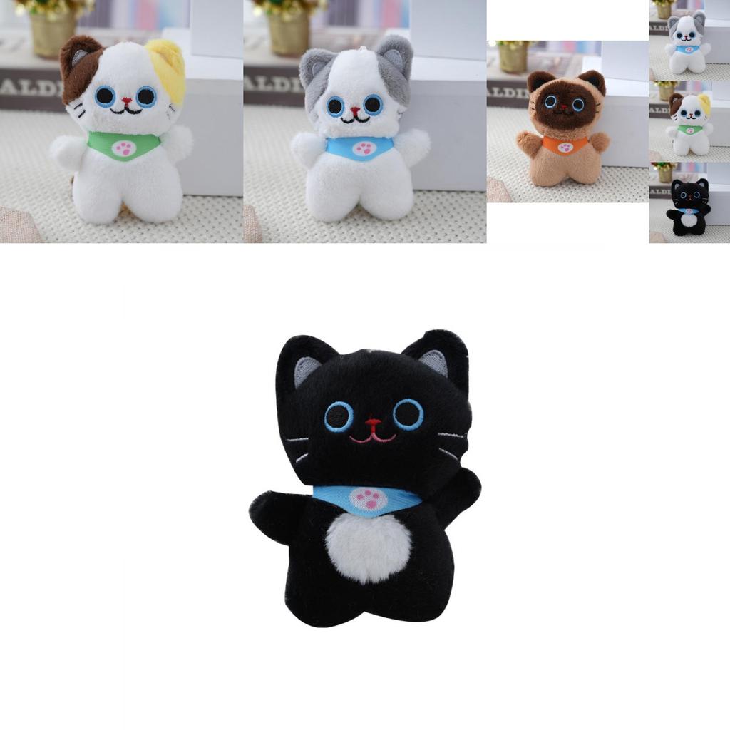 Adorable Plush Cat Keychain Cute Furry Kitten Stuffed Animal Doll Soft Toy