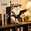 Dekorative Buchstützen für Schreibtisch Magische schwebende Drachen Bücherregal Lampe, Warmes LED Nachtlicht, Fantasy Dekor Bibliothek Leseecke Dekor, Einzigartig