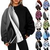 Mock Neck Sweatshirt Damen Herbst Komfort Übergroßes Sweatshirt Schickes Pullover Sweatshirt Ohne Kapuze Gemütliche Rollkragentops