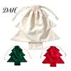 Plush Christmas Tree Ornaments Drawstring Presents Bag, Reusable Wrapping Pouch, Countdown Blind Bags Shaped Holiday Favors Bag for Candy, Goody,