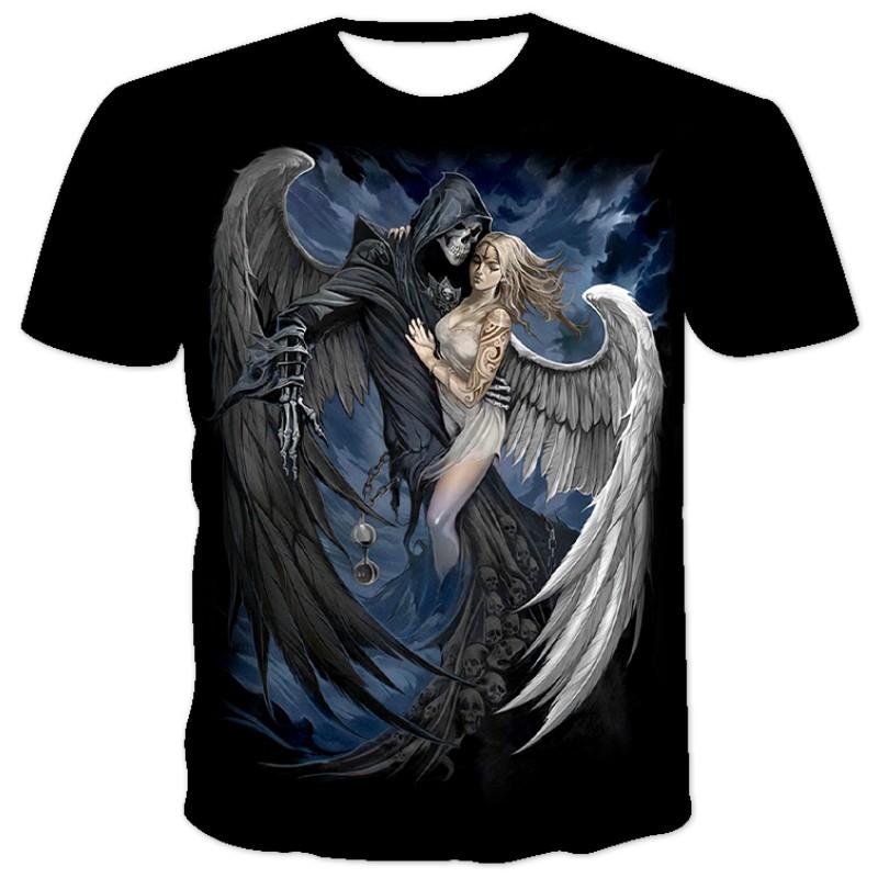 

Летние мужские футболки с принтом мотоциклов, хип-хоп, черепа, мотоциклы, уличная одежда, свободные топы с коротким рукавом, панк-футболки, мужская одежда 6XL 6XL