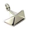 Les Trésors De Lily [P1219] - Silver 'Origami' Silver (rhodium-plated) Boat Pendant - 14x9 Mm