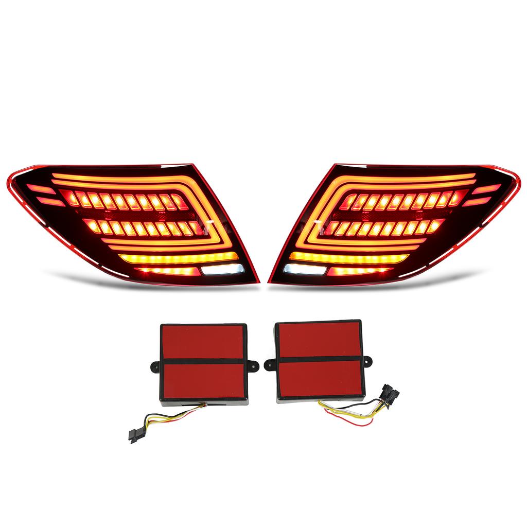 LED Tail Light Assembly Multifunction Sequential Replacement for   C Class W204 C180 C200 C300 2007‑2014