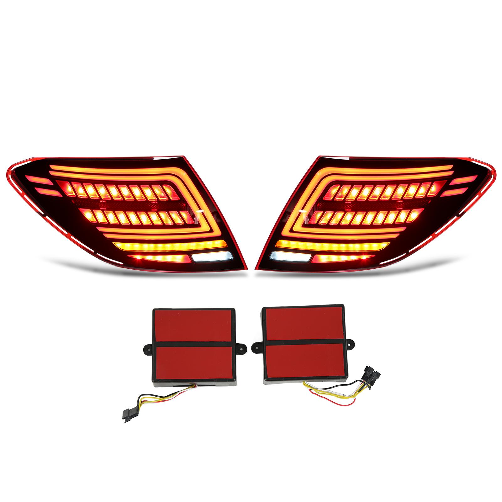 LED Tail Light Assembly Multifunction Sequential Replacement for   C Class W204 C180 C200 C300 2007‑2014