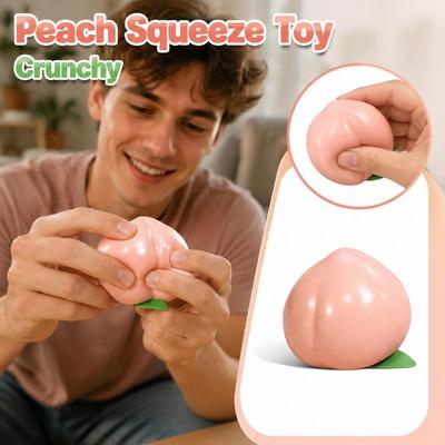 Knuspriges Knisterndes Pfirsich Squishy Spielzeug Bausteine Realistische Früchte Kneten für Kinder Erwachsene