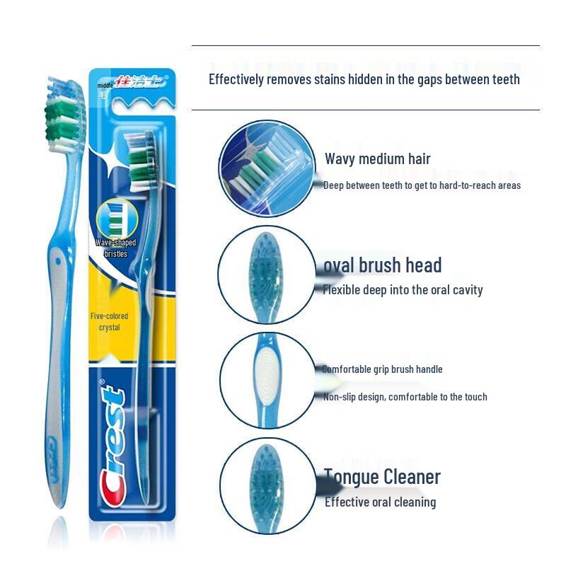 Crest Colorful Crystal Medium Bristle Toothbrush