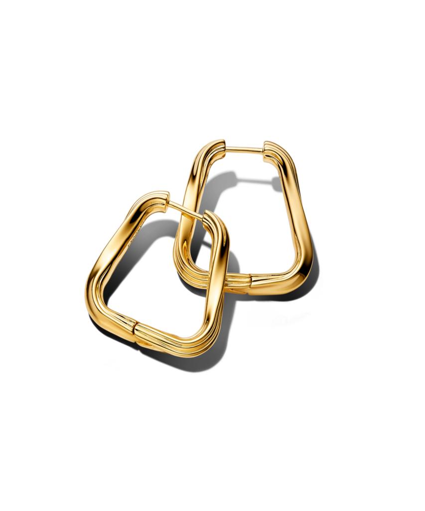 Pandora Twisted Triangle Large Hoop Earrings_263876C00