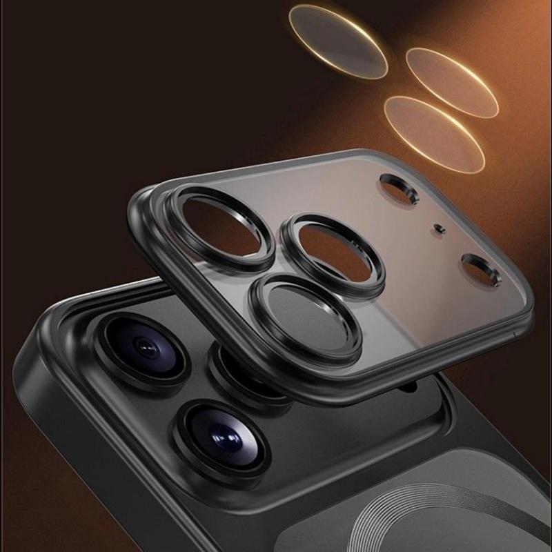 Transparent Plating Magnetic For Magsafe Phone Case For iPhone 17 Air 15 16 17 Pro Max Full Lens Protector Shockproof Hard Cover