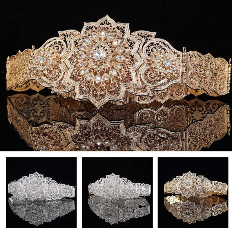 Muslims Bridal Belt Adjustable Dress Waist Belts Luxurious Women's Stylish Belt for Wedding and Evening Parties