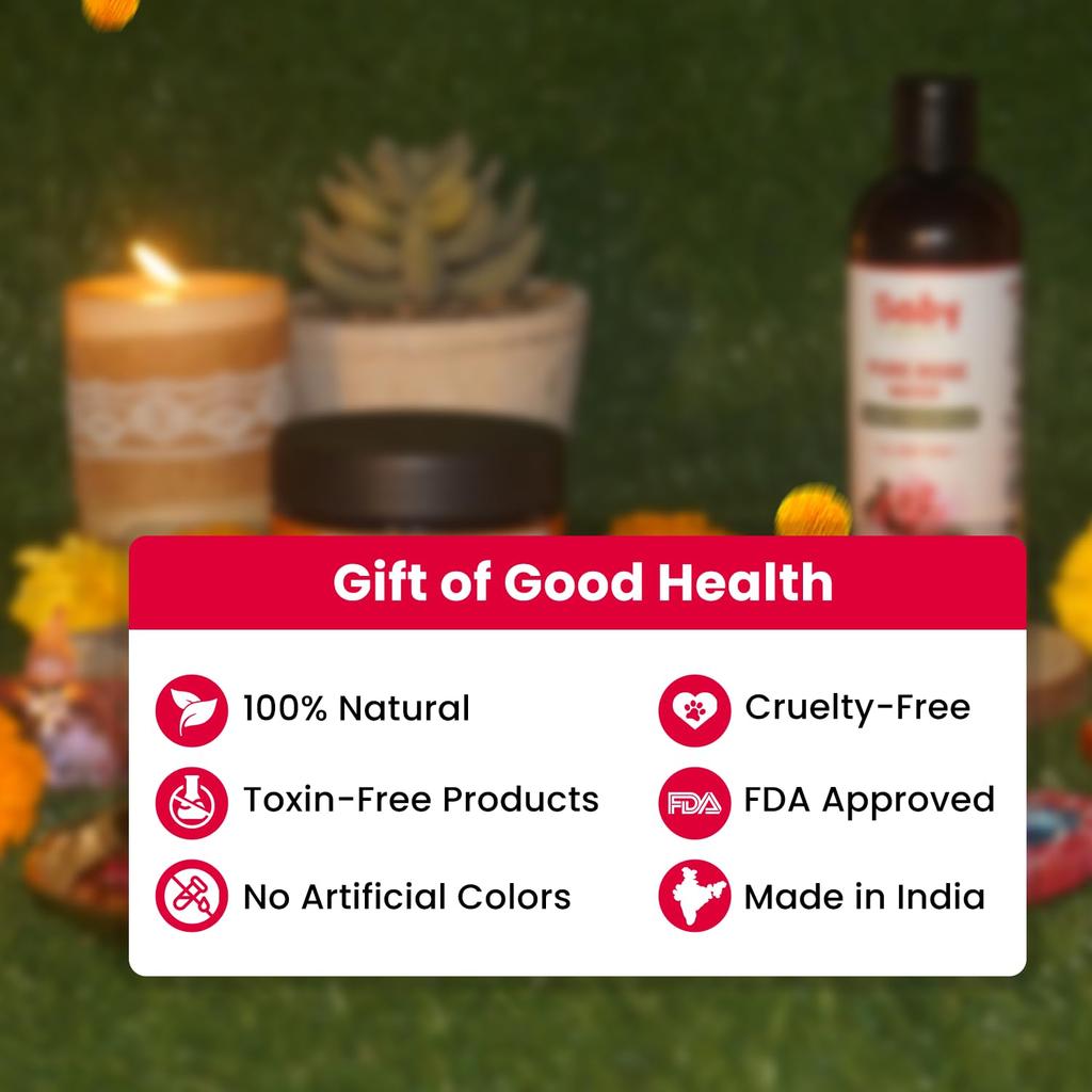 BabyOrgano Gift Set - Soft Petals Ayutvrdic Care for Kids | Natural Ubtan - 100mg | Pure Rose Water - 200ml | Lip Balm - 8gm