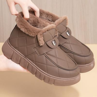 Cotton Shoes Women's New Winter Polyurethane Snow Boots Cold-proof and Warm Bread Shoes Platform Comfortable Cotton Boots Fashion Boots