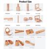 Wooden Pretend Play Makeup Toys For Girls Simulation Cosmetics Kit Toddler Lipstick Eye Shadow Sets Beauty Dress Up Gift For Kid