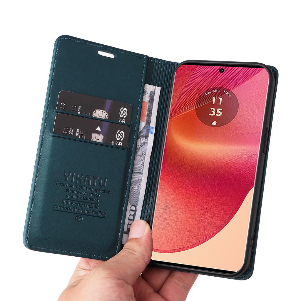 YIKATU YK-001 For Motorola Edge 50 Fusion 5G Case Leather Phone Cover with Wallet