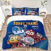 Robot Trains Adventure Print 3Pcs Bedding Setduvet Cover With 2 Bedropillowcase Home Birthday Gift