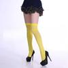 Neon Color Thigh High Stockings Women Sexy Stockings Orange Yellow Evening Party Wear Knee High Socks For Women Girls