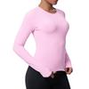 Women's Breathable Yoga and Running Top - Casual, Skin-friendly, Long Sleeve, Waist-cinching.