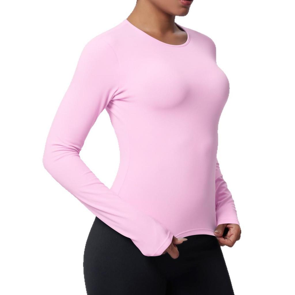 Women's Breathable Yoga and Running Top - Casual, Skin-friendly, Long Sleeve, Waist-cinching.