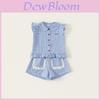 Cute Letter Embroidery Checkered Pattern Lace Design Children Summer Dresses For 8 Plus Years