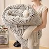 Soft Plush Double-Layer Blanket With Jacquard Winter Warmth Office Nap Bed Use