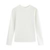 Crew Neck Women's Bottoming Shirt Women's Spring and Autumn New Inner Slim Long-sleeved T-shirt Wear Versatile Top