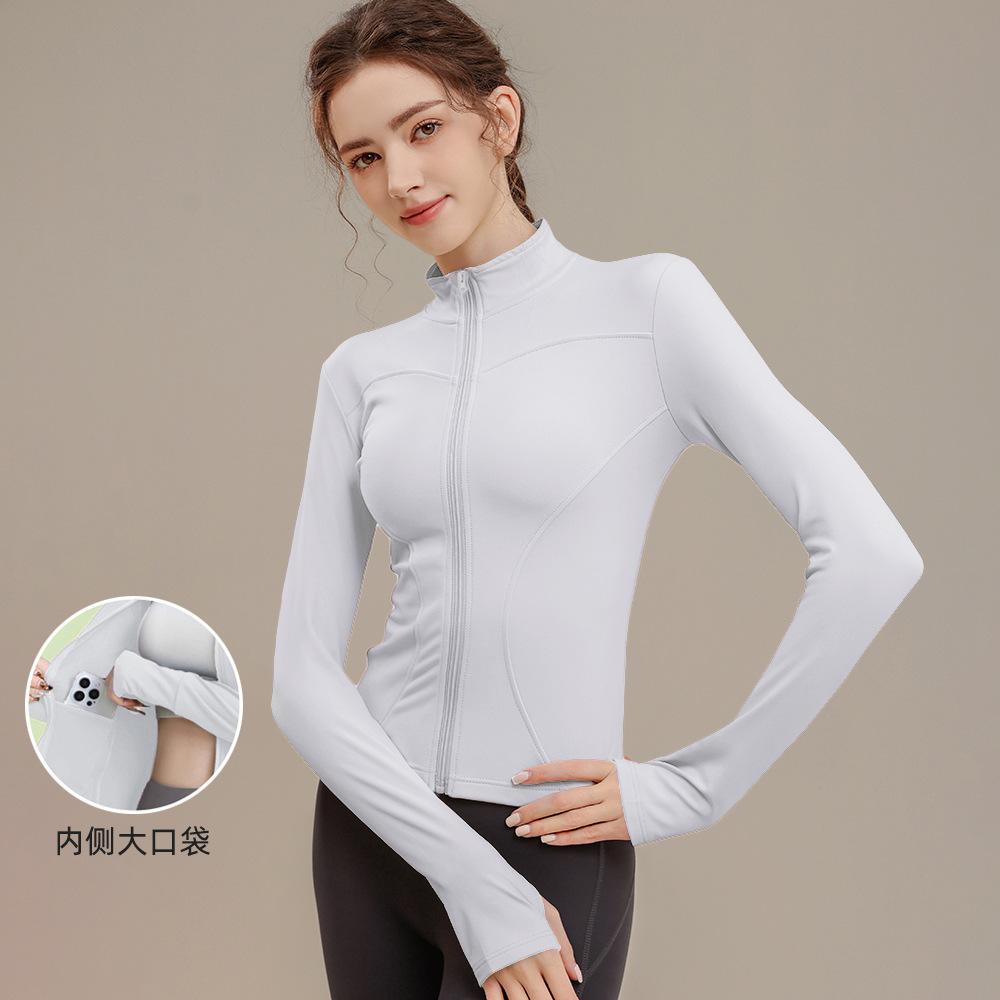 Sunscreen clothes, sports tops, women's jackets, spring long-sleeved thin fitness clothes, running quick-drying training, slim-fitting yoga clothes
