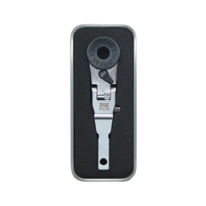 711L Flat-End Flex Head EDC Ratchet Wrench - Silver