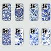 Blue and White Porcelain Funda  Hard Phone Case for IPhone 16 15 14 13 12 11 Pro Max Plus16E X XR XS Max Shockproof Full Cover