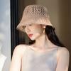Spring and Summer New Hat Women's Knitted Breathable Bucket Hat Sun Hat Sun Visor Basin Hat