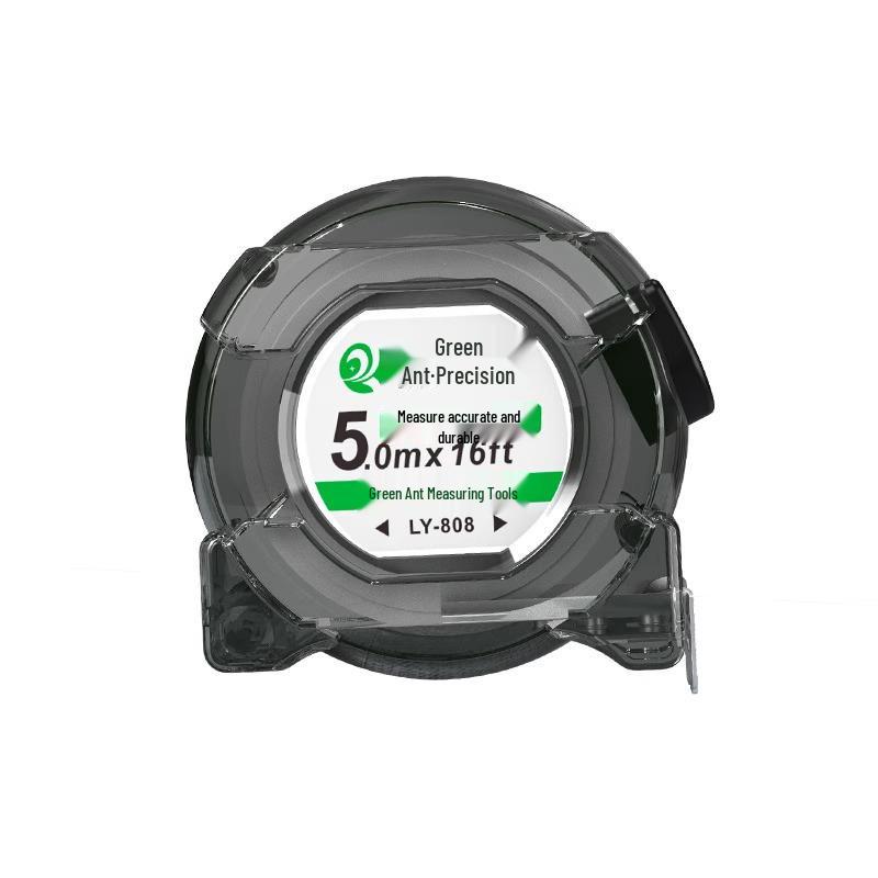 5m High-Precision Self-Locking Steel Tape Measure, Black Scale, Cut and Wear-Resistant.