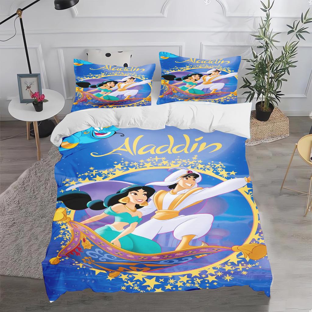 Aladdin Jasmine Prinzessin Bettbezug Set Bettwäsche Steppbett Sets King Size 3D Kinderbettwäsche Set