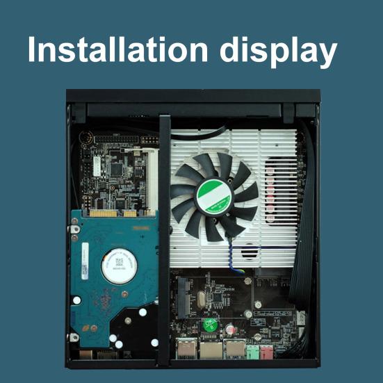 DX01 Mini ITX Thin Half Height Computer Case Quick Heat Dissipation Supporting VESA