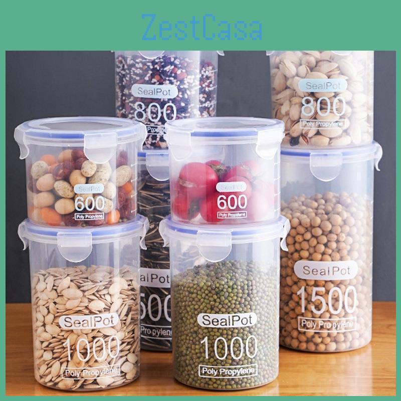 Clear Container Kitchen Airtight Storage For Grains Cereal And Milk Powder