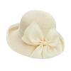 Spring and summer new women's straw hat big bow decorative sunscreen visor basin hat showing face small seaside vacation photo hat