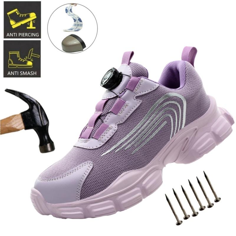 Work Sneakers Steel Toe Shoes Women Safety Shoes Puncture-Proof Work Shoes Boots Indestructible Footwear Security Lightweight