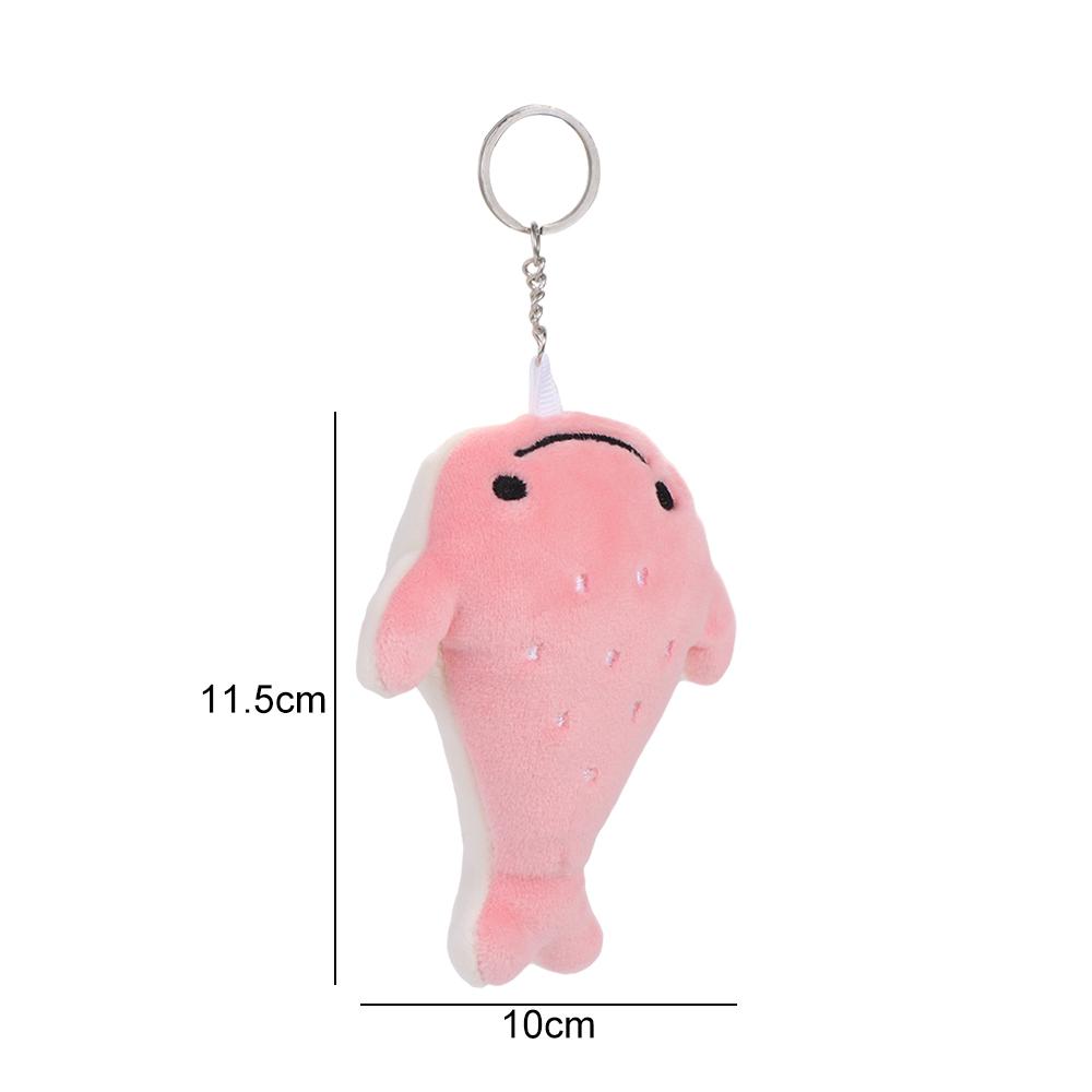 Cute Soft Animal Whale Doll Plush Mobile Phone Bag Pendant Cartoon Keychain Lovely Girl Children's Gift