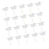 20pcs/set Glitter Paper Wedding Mr & Mrs Heart Cake Cupcake Topper Pick Decor for Wedding Party Anniversary Accessories