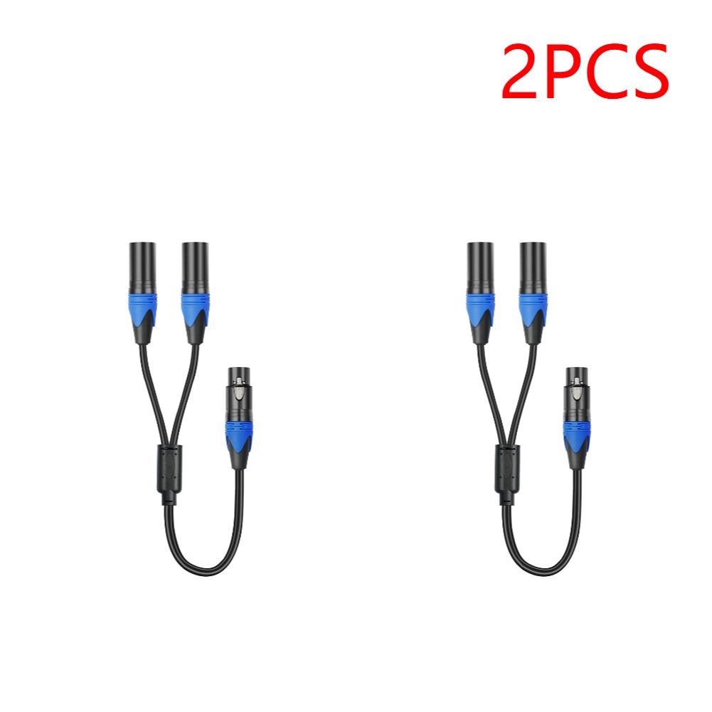 50cm XLR Splitter Cable 1 XLR Male To 2 XLR Female XLR Y Splitter Cable Microphone Splitter Cord for Amplifier Microphone Mixer
