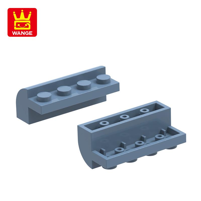44Pcs/lot 6081Corner 4Hole Slope Curved 2x4x1 1/3 featuring Top Block Moc Colour Accessories Works With featuring Brick Kids Toy