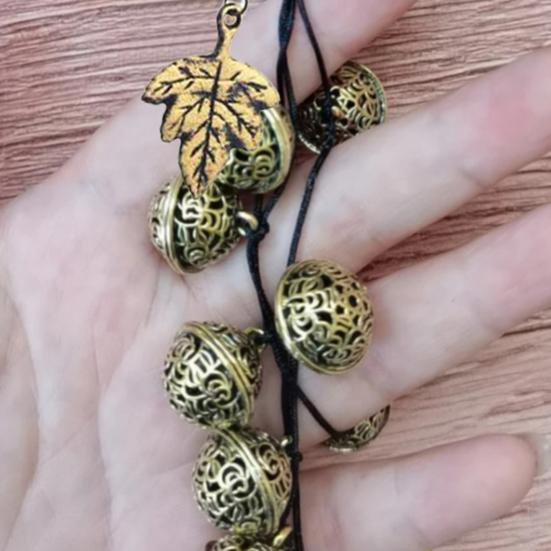 Halloween Witch Bell Wind Chime Hanging Metal Bell Farmhouse Rustic