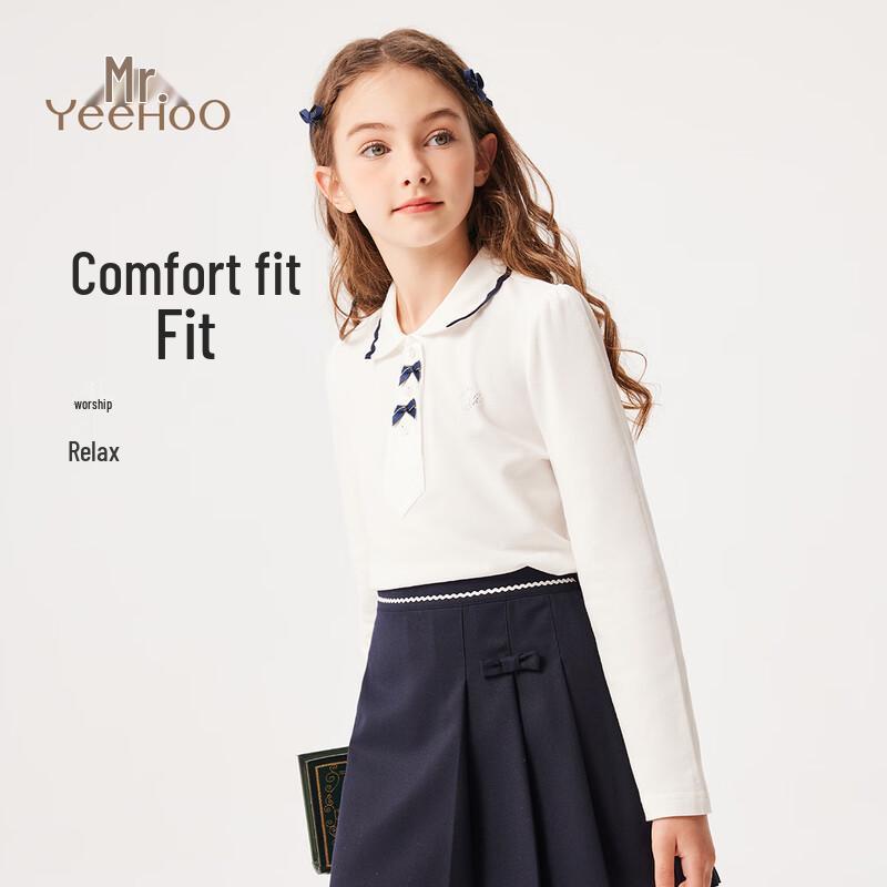 YEEHOO Girls' Long Sleeve Polo Shirt