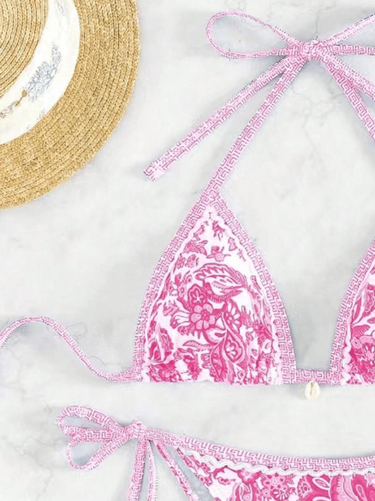 European & American Print Sexy Tie-up Bikini Set (2025)