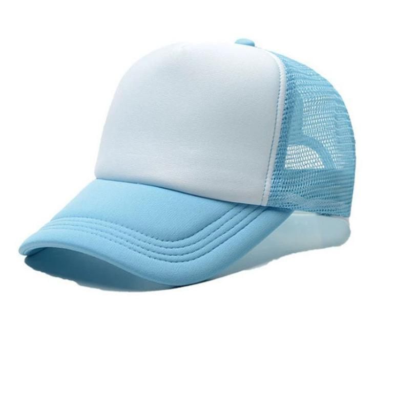 Wholeasle Custom Logo Baseball Caps For Men Women Summer Half Mesh Sponge Breathable Advertising Hat Boys Girls Outdoor Sunshade