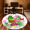 1pc Flamingo Tropical Round Chair Mat Office Area Rug - Non-Slip, Floor Mat for Office, Bedroom, Ideal Home Decor Gift C0112007