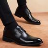New Black Leather Shoes for Men In Summer Autumn Winter Breathable Youth Pointed Business Attire Men's Leather Shoes
