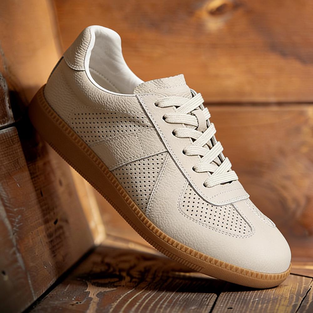 Leather German training shoes men s black men s shoes board men s leather shoes men s casual shoes 38
