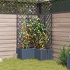 Garden Planter Set 3 Pcs Light Grey 80 X 80 X 143 Cm Plastic
