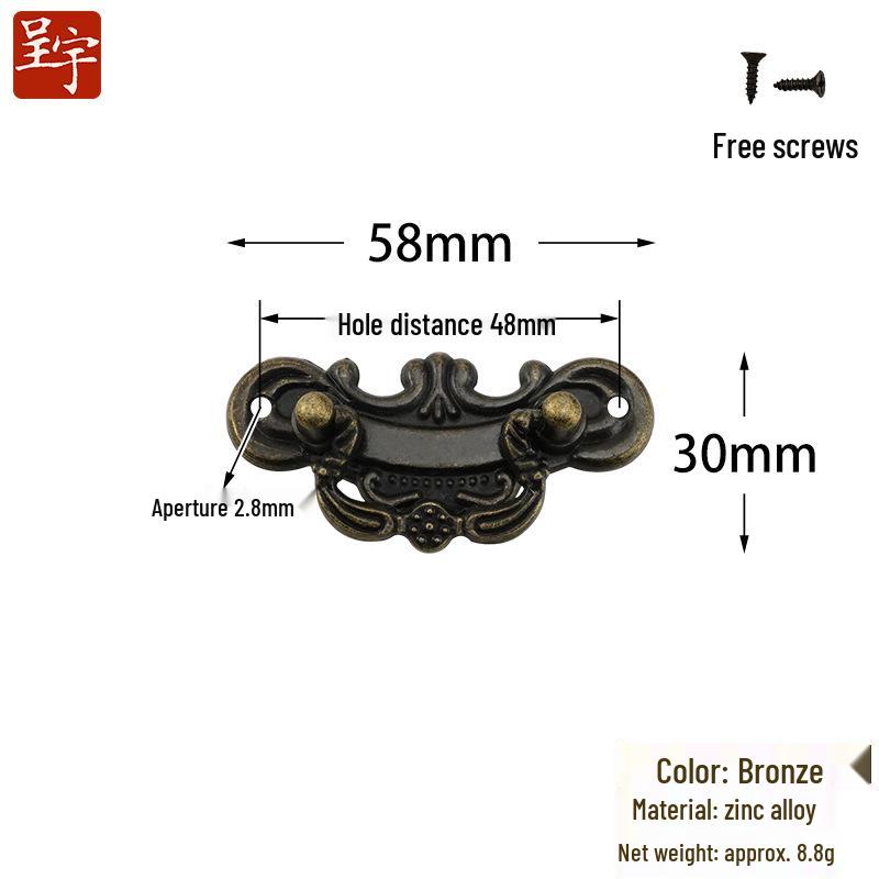 European Style Zinc Alloy Retro Drawer Pulls and Cabinet Handles